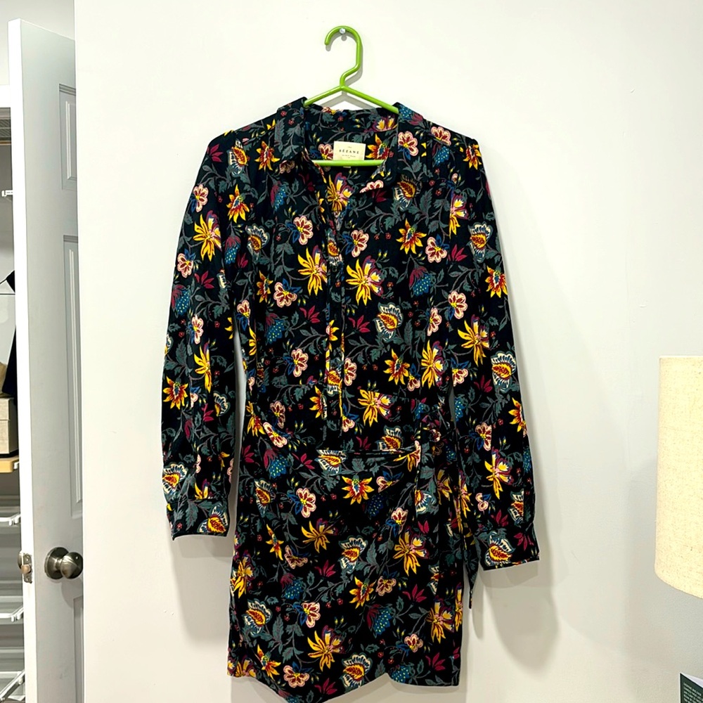 Floral Sezane wrap dress